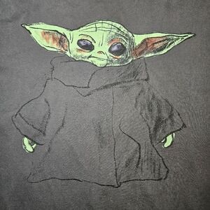 3XL Mens Groku Star Wars Gray T-Shirt, Couple Of Flaws, Used